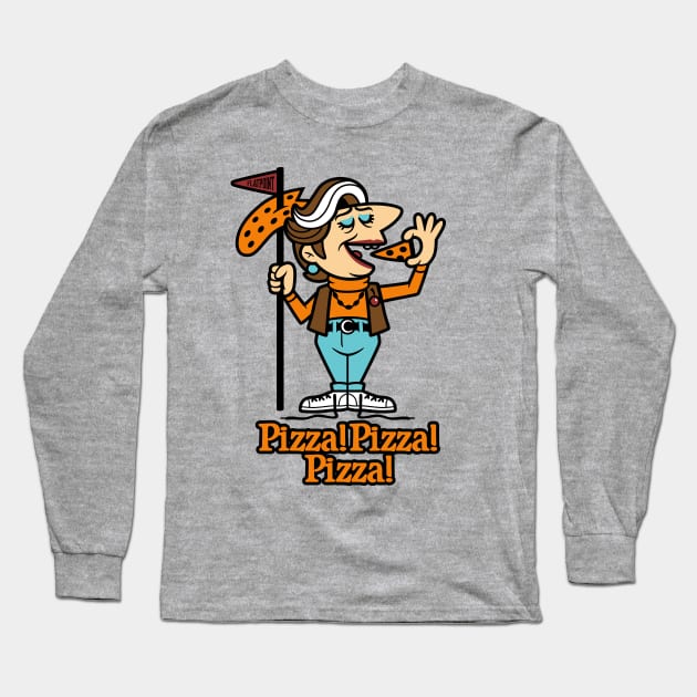 Pizza! Pizza! Pizza! Long Sleeve T-Shirt by harebrained